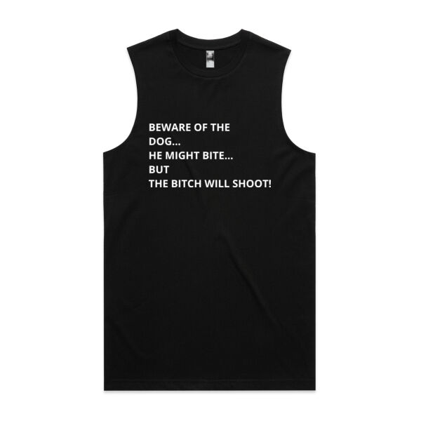 BEWARE OF THE DOG - AS Colour Mens Staple Tank Thumbnail